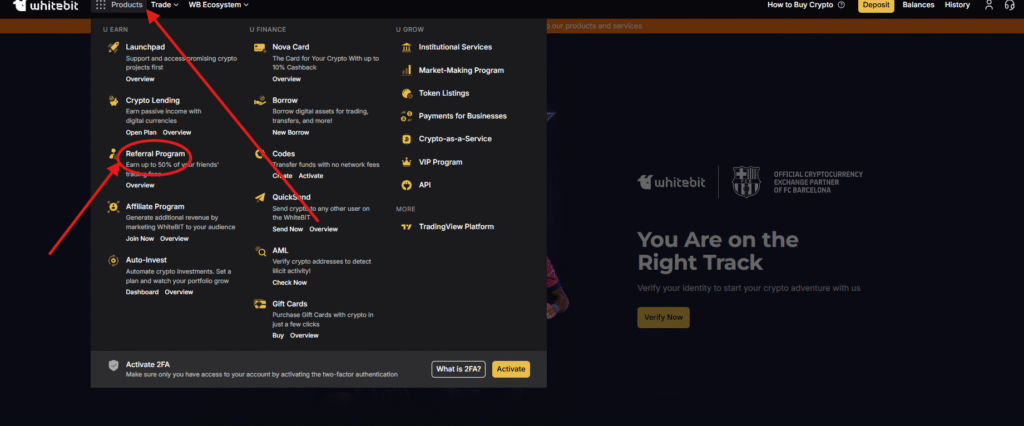 Locate and Copy Your Referral Code